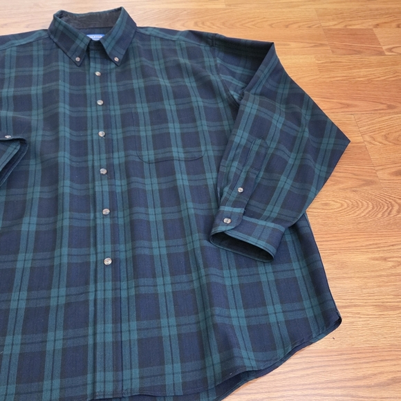 Pendleton Authentic Black Watch Tartan Wool Button Up Shirt Mens XXL Plaid Green - Picture 3 of 12
